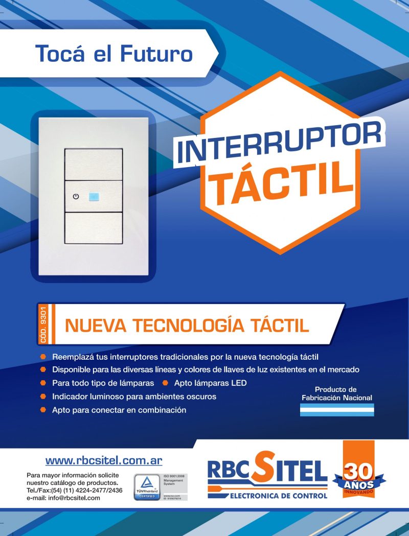 Cód. 9301 - Interruptor Táctil - Imagen 2