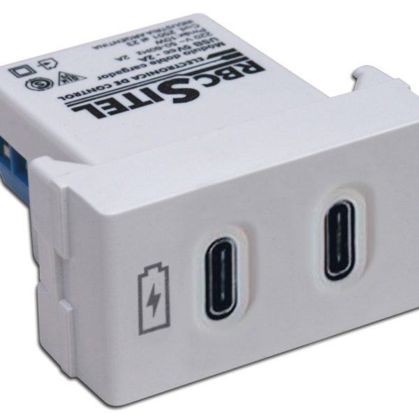 Cód. 2301 - Cargadores USB  2A - doble ficha C